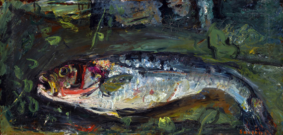 Le Poisson 1933 으로 샹 수틴, 캔버스에 유화 재현 Le Poisson 1933