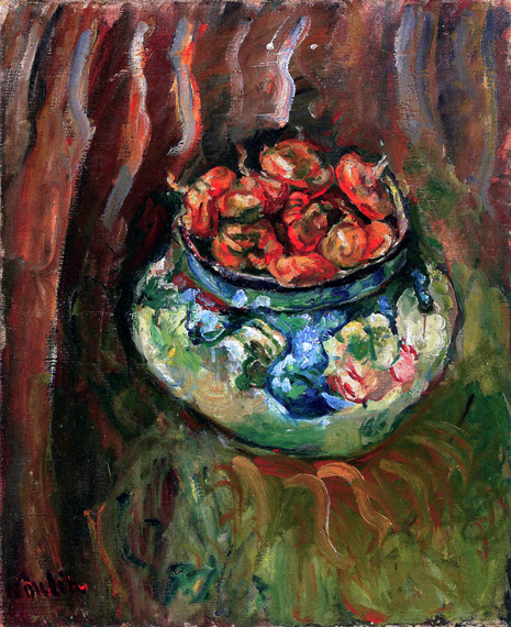 Still life with a vase filled with onions 1917