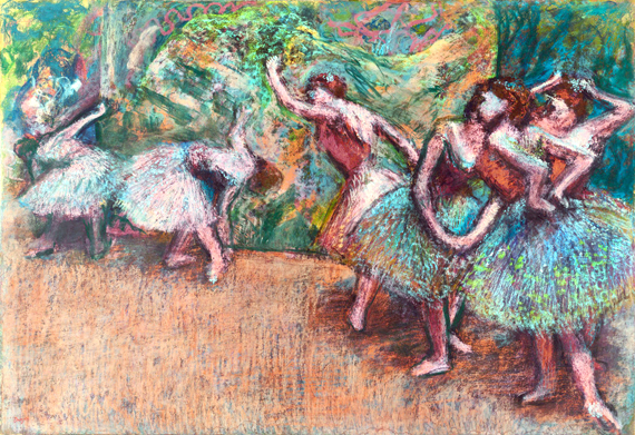 Ballet Scene 1907 으로 에드가 드가, 캔버스에 유화 재현 Ballet Scene 1907