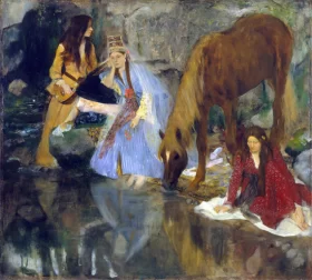 Seated female model, half naked Portrait of Mlle Fiocre in the Ballet "La Source"