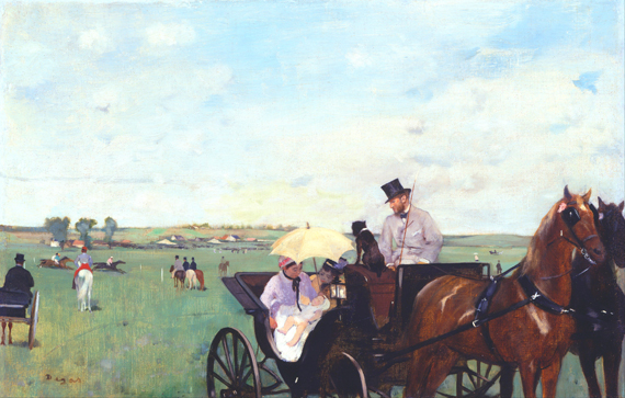 At the Races in the Countryside 1869 으로 에드가 드가, 캔버스에 유화 재현 At the Races in the Countryside 1869