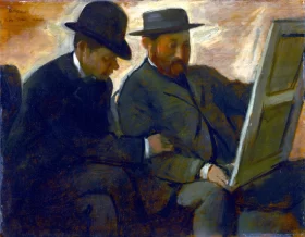 Nature morte au verre Paul Lafond and Alphonse Cherfils Examining a Painting 1873