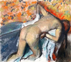After the Bath, Woman Drying Herself
