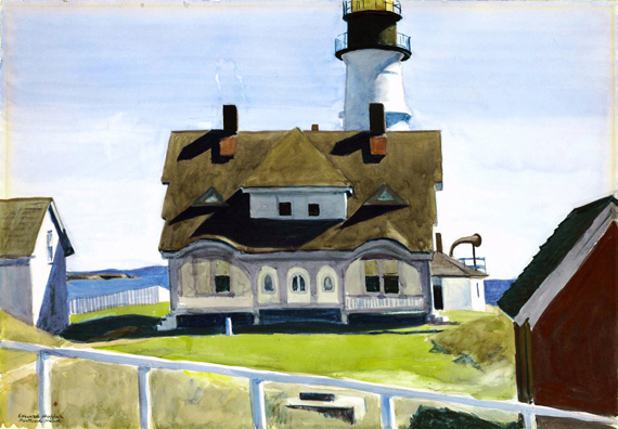 Captain Strout’s House, Portland Head 으로 에드워드 호퍼, 캔버스에 유화 재현 Captain Strout’s House, Portland Head
