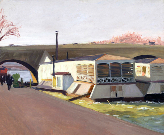 Les Lavoirs – Pont Royal 1907 으로 에드워드 호퍼, 캔버스에 유화 재현 Les Lavoirs - Pont Royal 1907