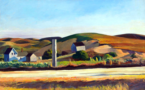 Road and Houses, South Truro 으로 에드워드 호퍼, 캔버스에 유화 재현 Road and Houses, South Truro