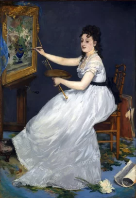 Portrait of Eva Gonzalés in Manet's studio 1870