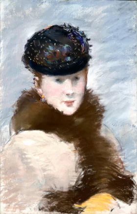 Méry Laurent Wearing a small Toque 1882