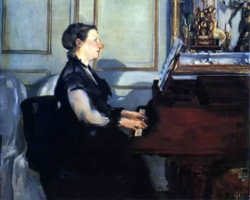 Suzanne Manet Playing the Piano