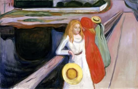The Virgin and Child (The Madonna of the Book) Girl On A Bridge