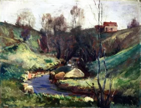 Landscape With The Flight Into Egypt Stream In Spring