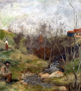 The Three Soldiers, 1568 Spring Landscape