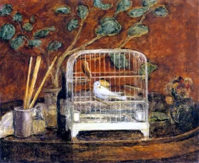L'ane Bleu Bird In A Cage