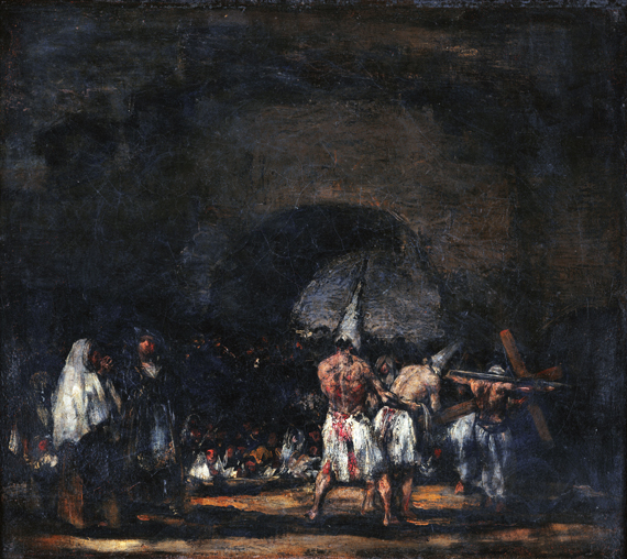 Scene with Flagellants 1808 으로 프란시스코 고야, 캔버스에 유화 재현 Scene with Flagellants 1808