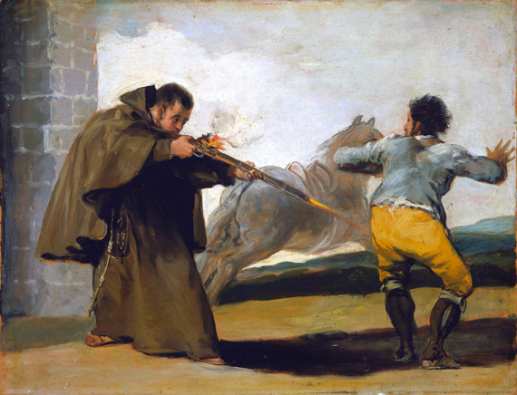 Friar Pedro shoots El Maragato as his horse runs off 1806