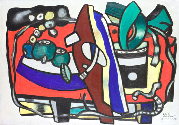Composition with green plant