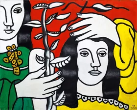 Deux Figures et Une Fleur