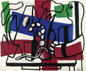 Nature Morte en Rouge et Bleu