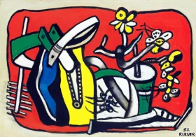 Un Sac Polychrome et des Fleurs