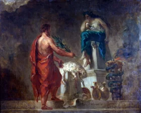 The Death of Lara 1824 Lycurgus Consulting the Pythia