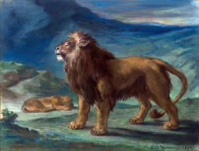 Placeholder-FVED0173 Lion and Lioness in the Mountains 1847