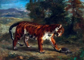 Placeholder-FVED0174 Tigre Jouant Avec Une Tortue 1862