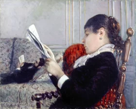 Interior, a Woman Reading 1880