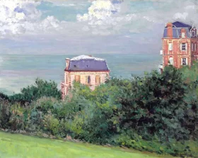 Les Deux Grands Visages Vert et Bleu au Cirque Villas à Villers-Sur-Mer 1880
