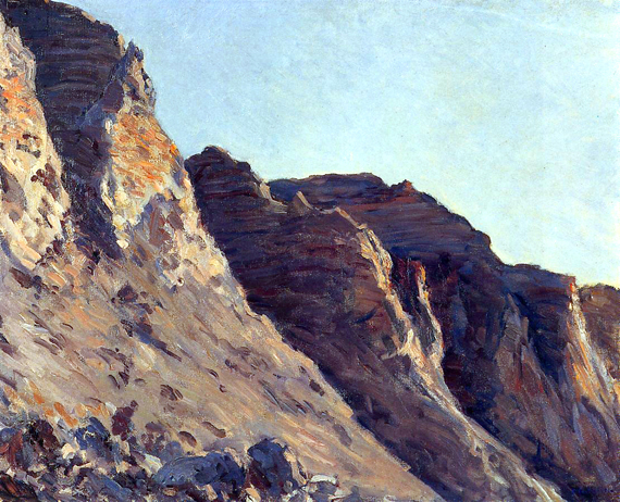 Cliff at Villers-Sur-Mer 1880 으로 구스타브 카일보트, 캔버스에 유화 재현 Cliff at Villers-Sur-Mer 1880