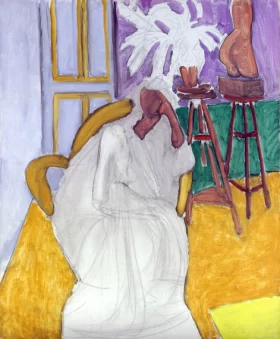 Figure assise et le torse grec (la gandoura)