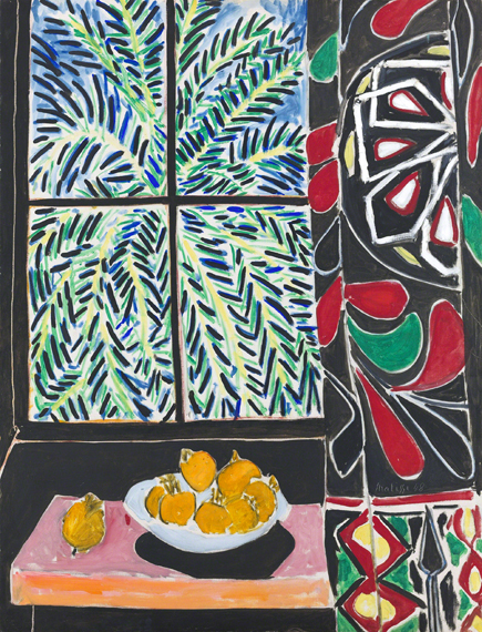 Interior with Egyptian Curtain 으로 앙리 마티스, 캔버스에 유화 재현 Interior with Egyptian Curtain