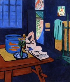 Girl on a Divan 1885 Studio with Goldfish (L'Atelier aux poissons rouges)