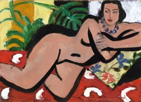 Vieux chemin à Auvers Reclining Nude with Blue Eyes