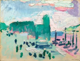 View of a Southern French City 1902 Collioure