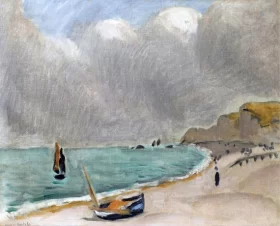 Winter, Midnight 1894 Le Rivage, Étretat