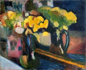 Kitty Walking in Snow 1918 The Yellow Flowers