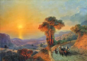 View of the Sea from the Mountains. Crimea 1864