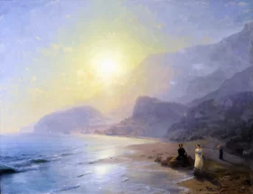 A. S. Pushkin and Countess M. N. Raevskaya by the sea near Gurzuf 1886