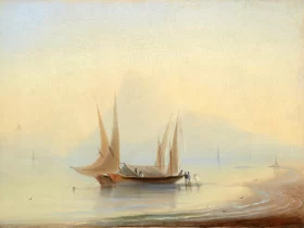 Barge at Sea Shore