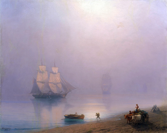 Loading the Ship on a Calm Misty Morning, 1870