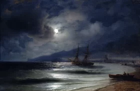 Bay of Noboto On the coast at night