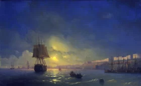 Harumichi no Tsuraki View of Odessa on a Moonlit Night 1846