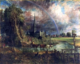 Salisbury Cathedral from the Meadows 1831