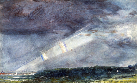 London from Hampstead, with a double rainbow 1831
