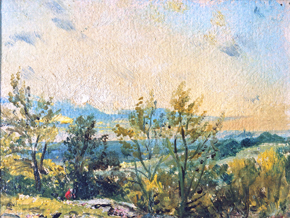 Sketch at Hampstead - stormy sunset 1820