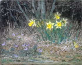 Placeholder-PBE0073 Daffodils and violets 1867