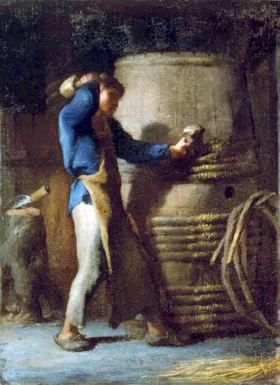 Placeholder-PBE0080 Cooper Tightening Staves On a Barrel