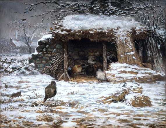 Farmyard In Winter