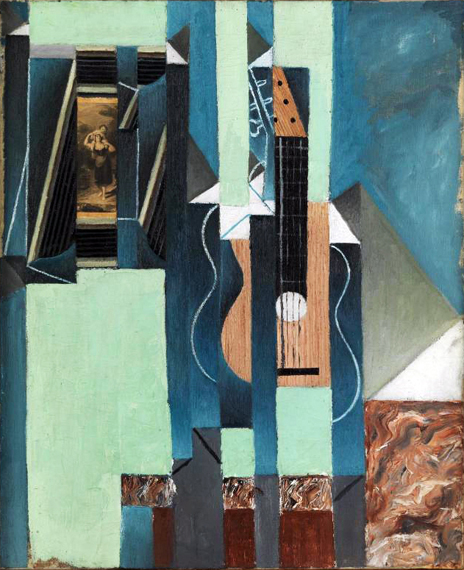 La Guitare 1913 으로 후안 그리스, 캔버스에 유화 재현 La Guitare 1913