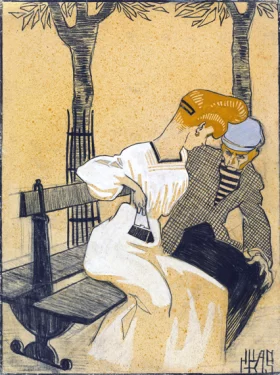 Man and Woman on Bench